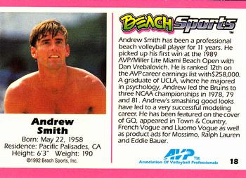 1992 Beach Sports #18 Andrew Smith Back